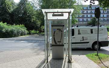kassenautomat für schranken mit überdachung